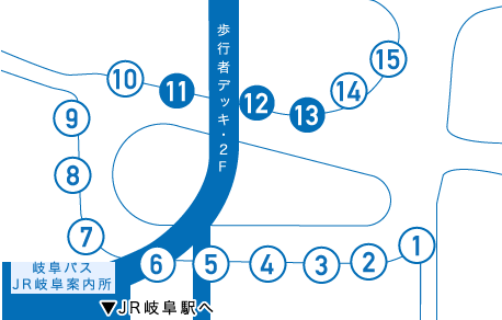 JR岐阜駅から(岐阜バス)